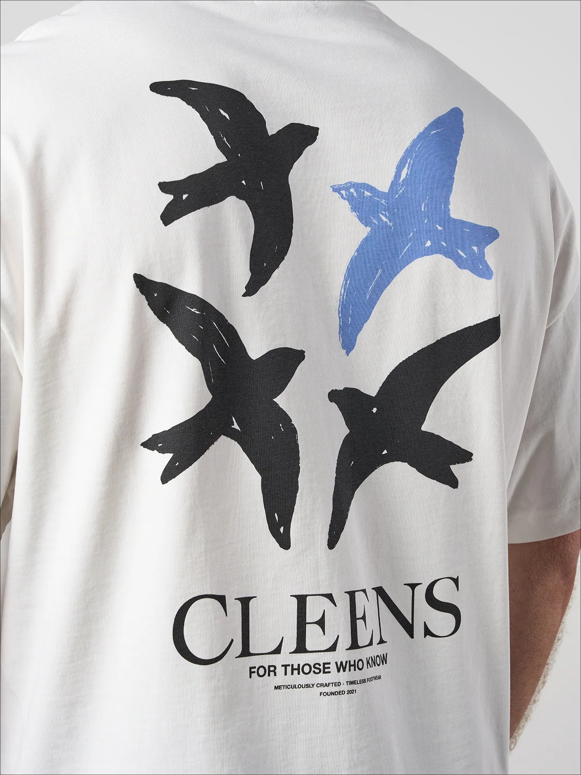 Bird Graphic T-shirt Off White - Image 5