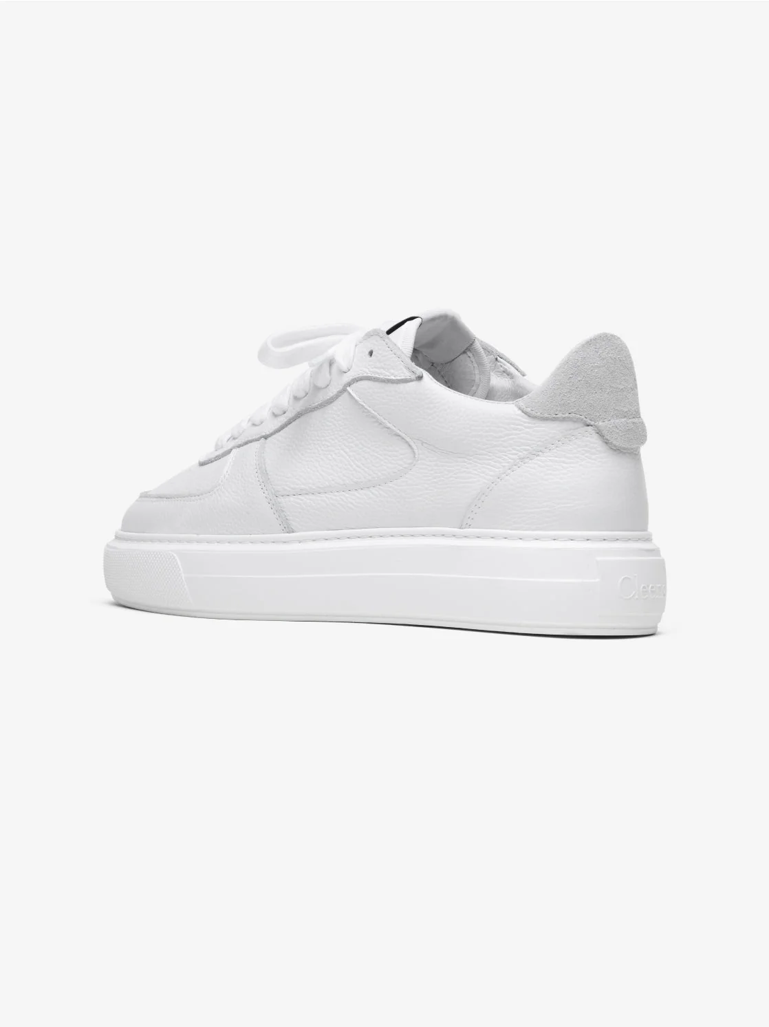 Court Trainer White Tumbled leather - Image 3