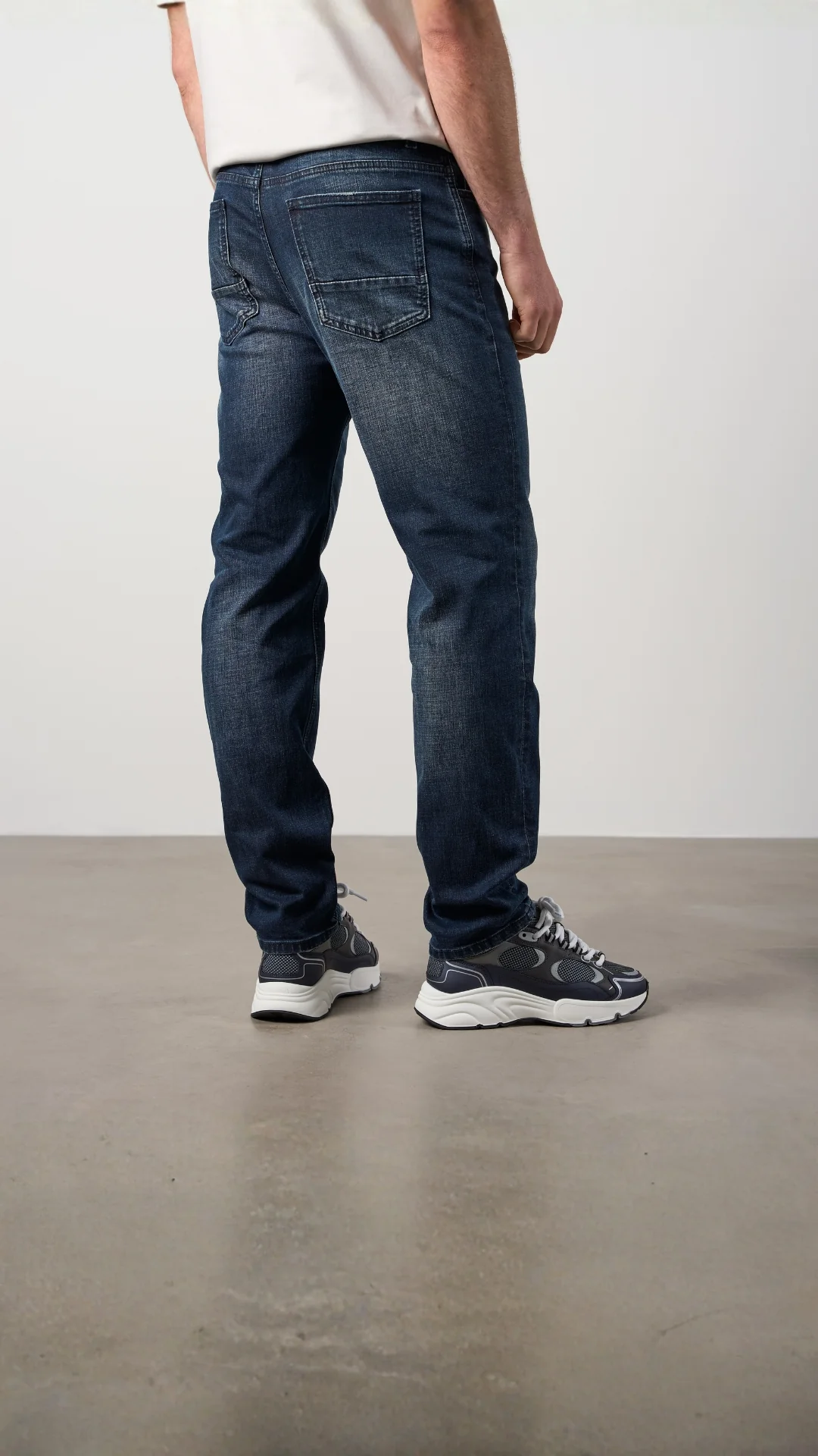 Straight Leg Denim Jeans Navy - Image 3