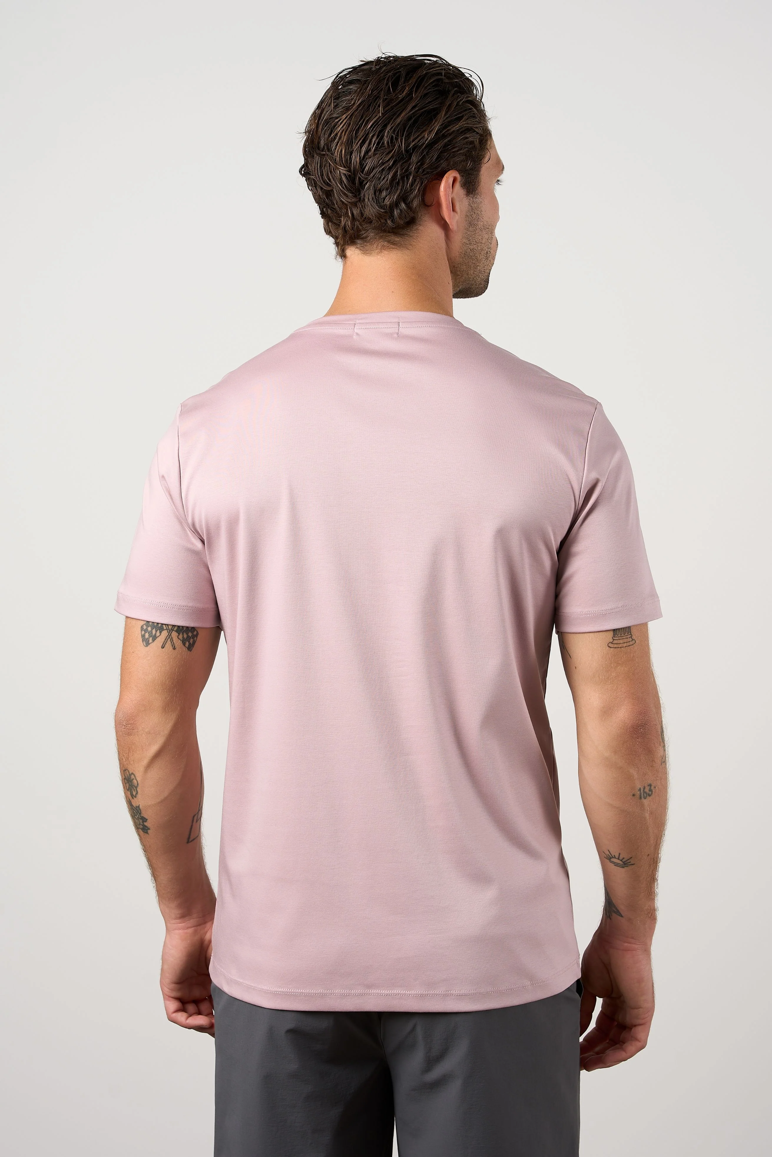 Mercerised Cotton T-shirt Lilac - Image 3
