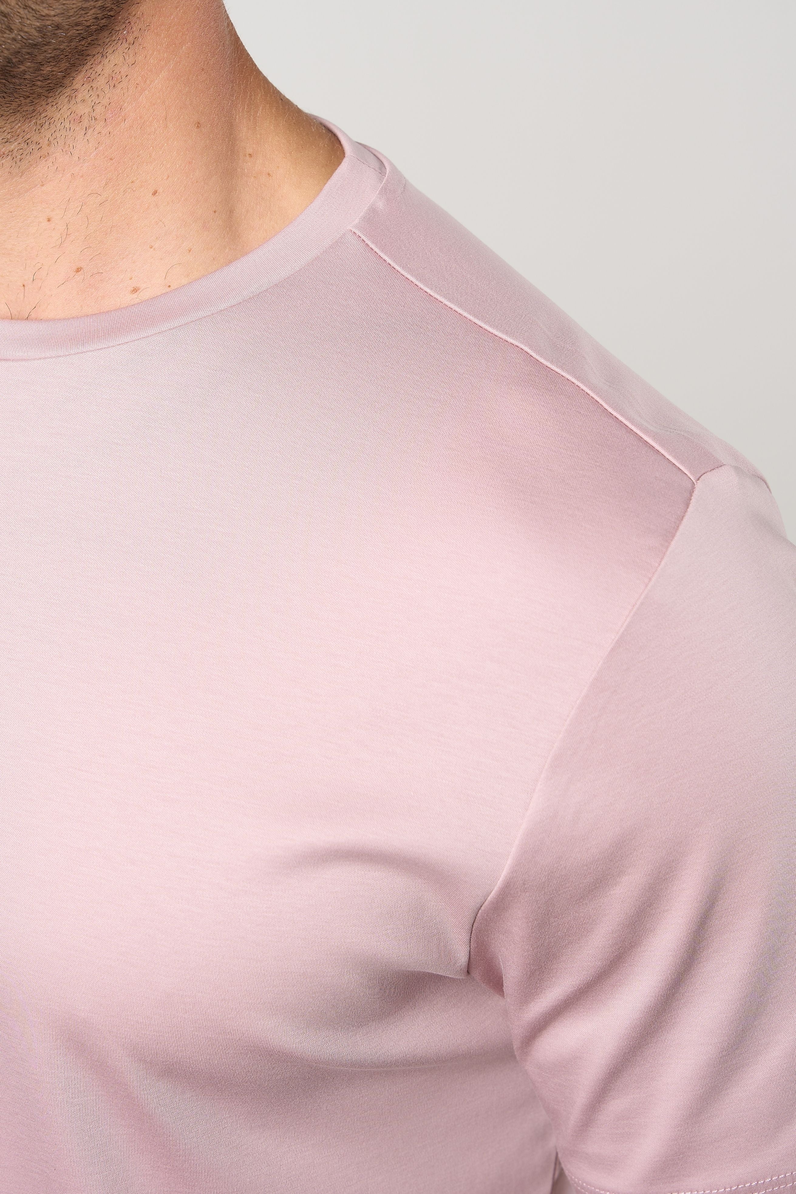 Mercerised Cotton T-shirt Lilac - Image 5