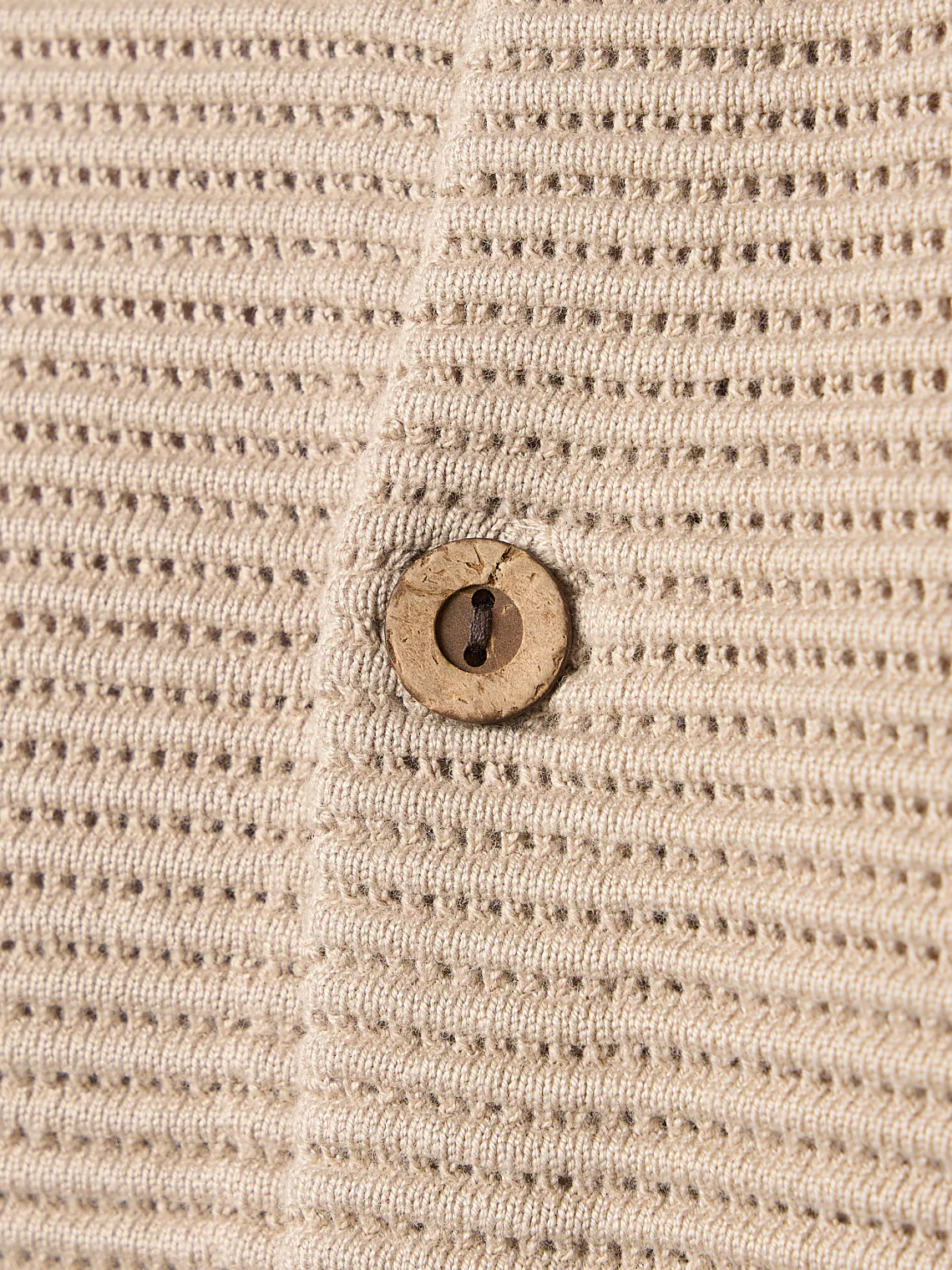 Textured Button Through Shirt Camel - Image 6