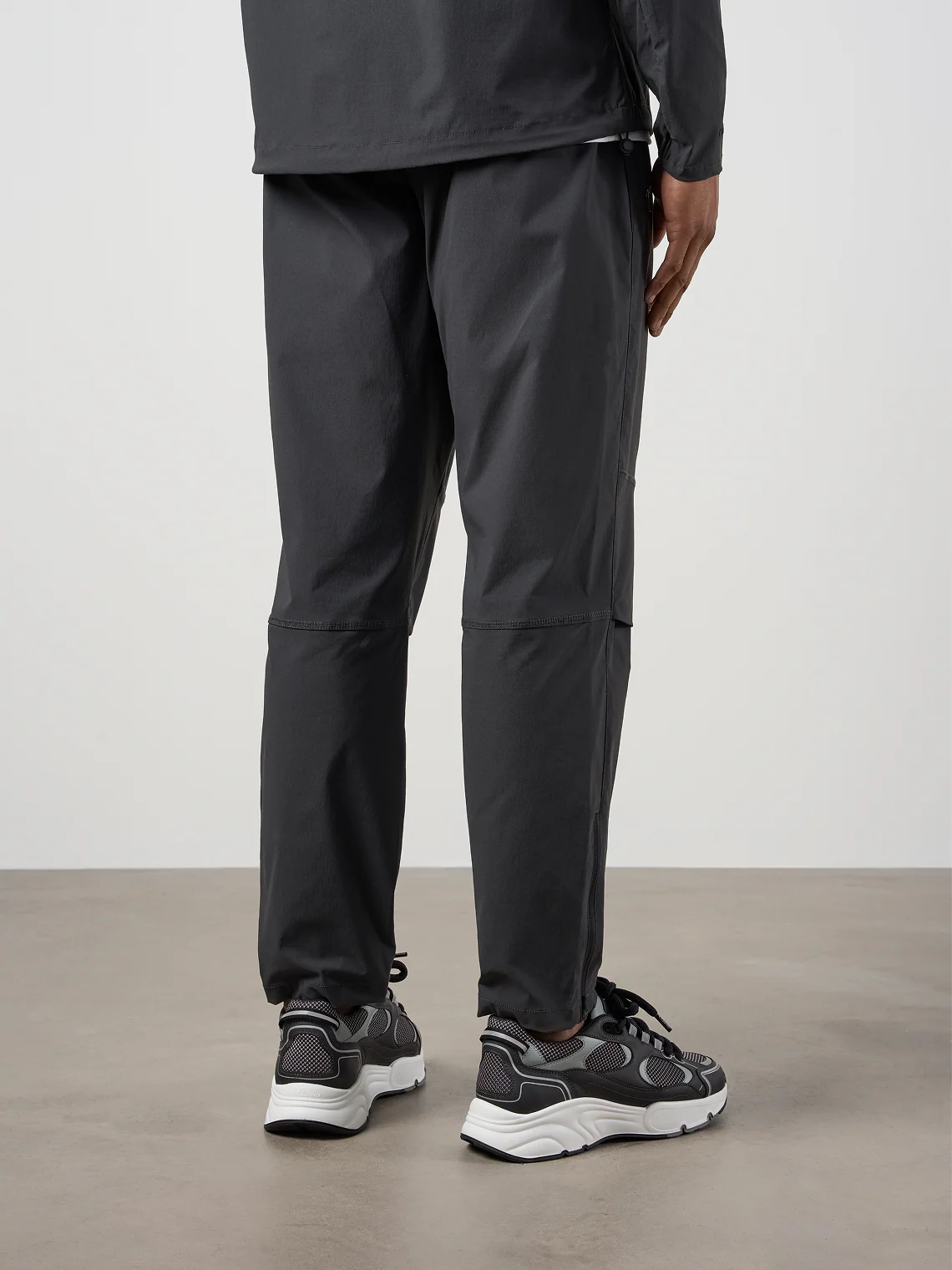 Woven Tech Track Pants Charcoal - Image 3