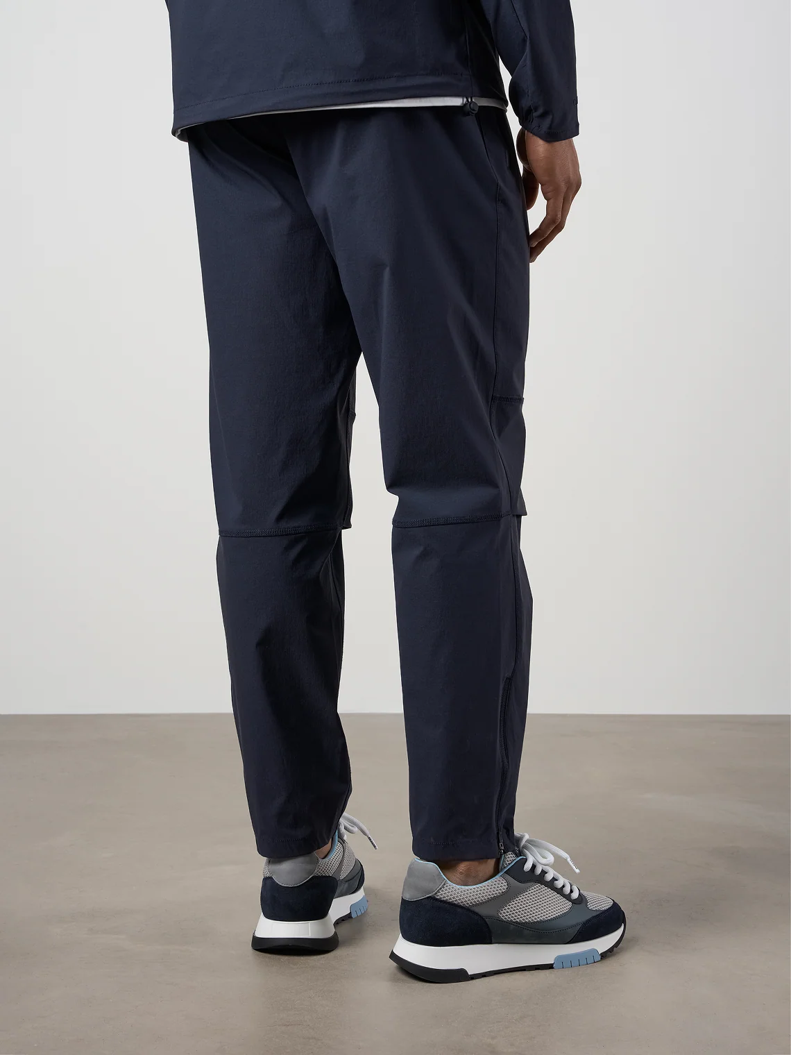 Woven Tech Track Pants Navy - Image 3