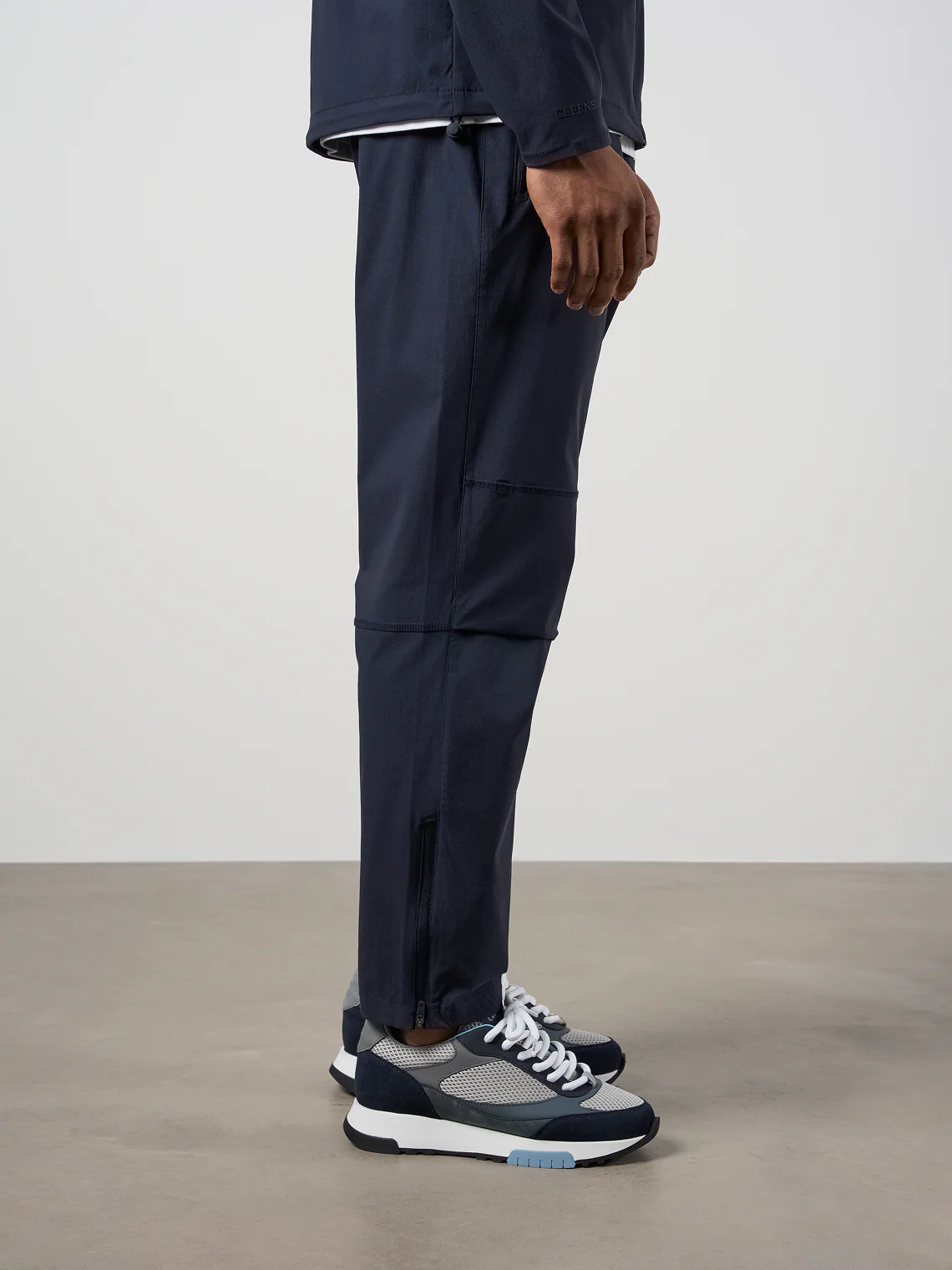 Woven Tech Track Pants Navy - Image 4