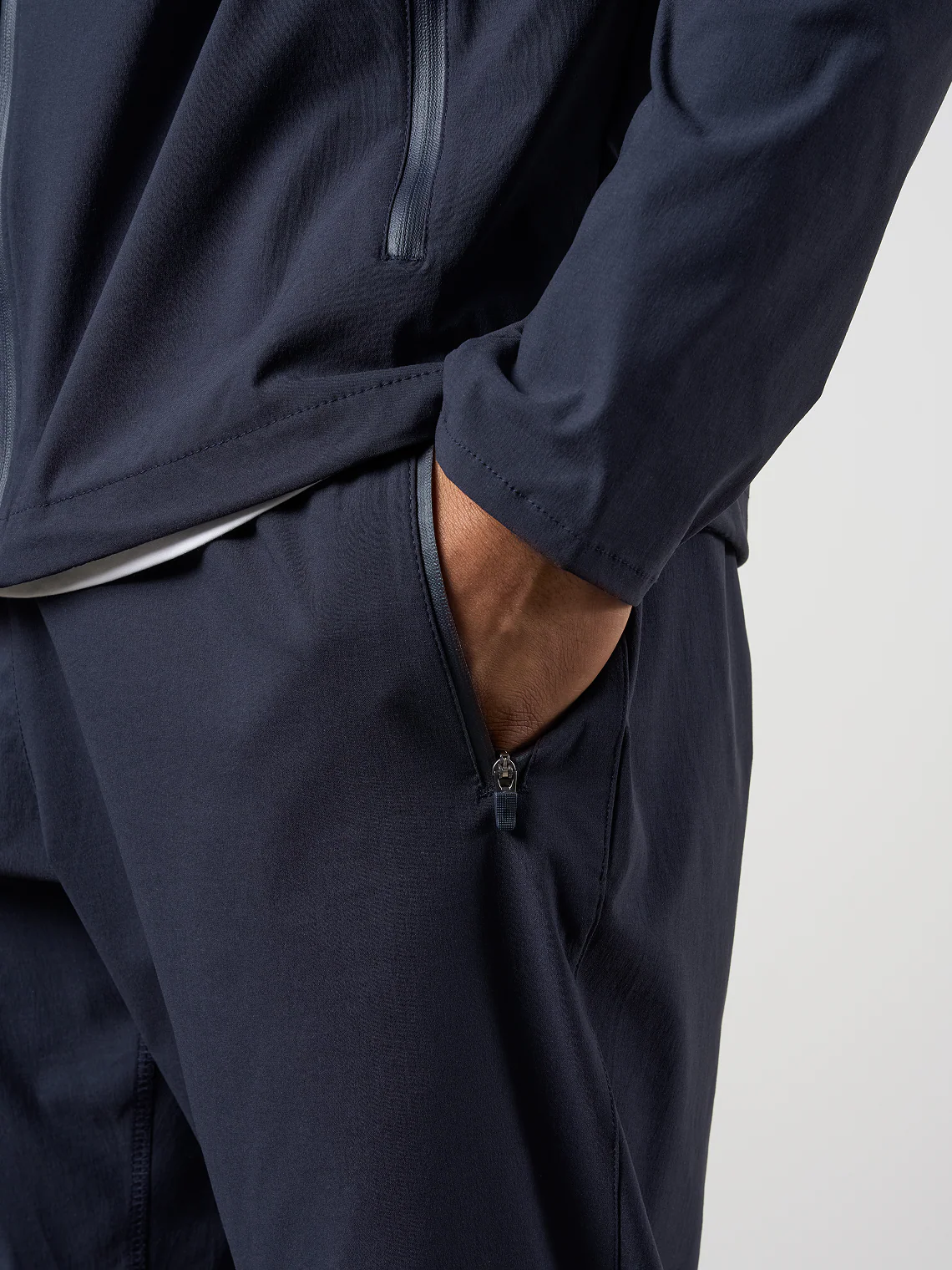 Woven Tech Track Pants Navy - Image 5