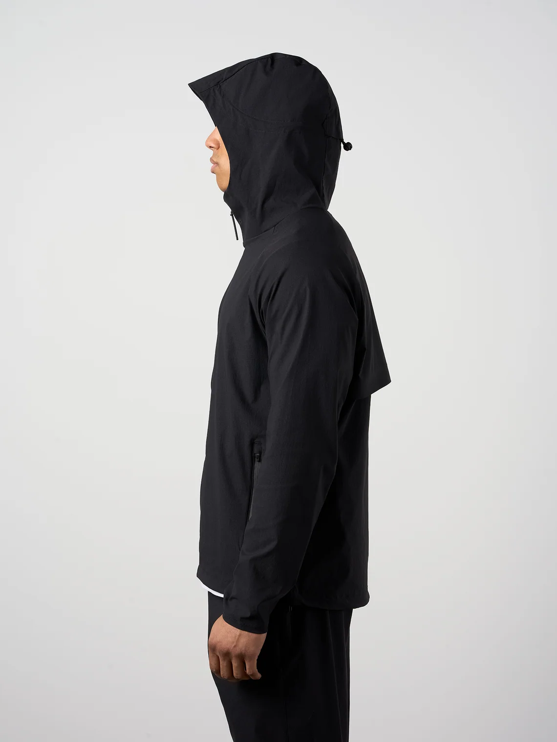 Woven Tech Windrunner Jacket Black - Image 4